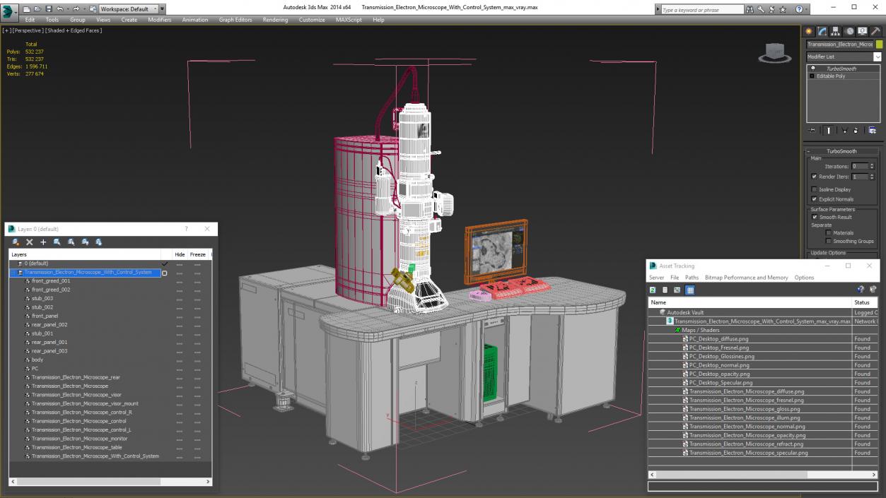 Transmission Electron Microscope JEOL With Control System 3D