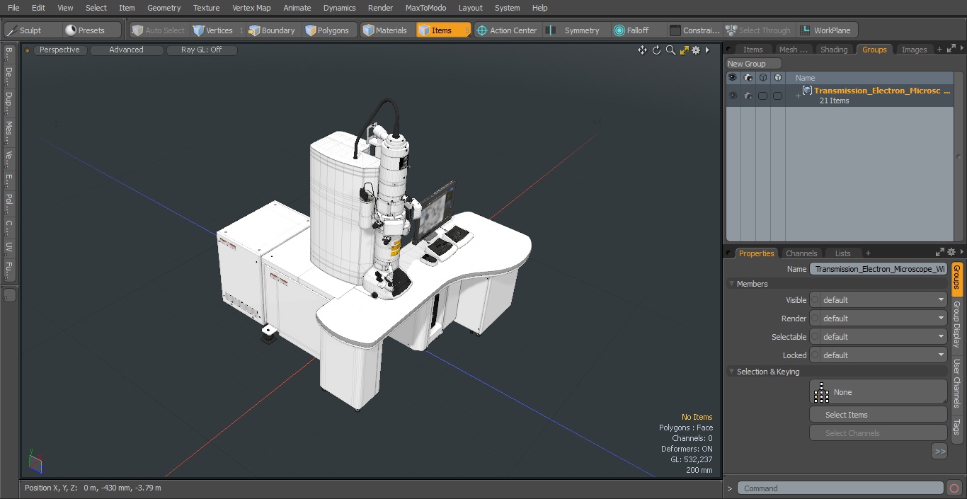 Transmission Electron Microscope JEOL With Control System 3D