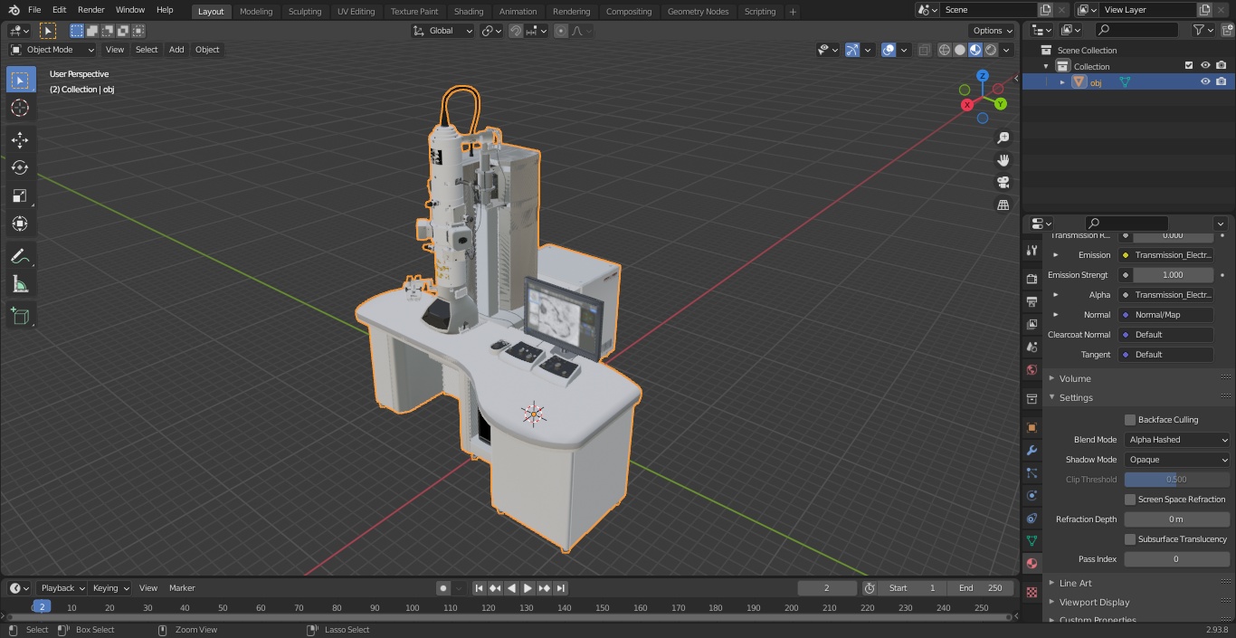 Transmission Electron Microscope JEOL With Control System 3D