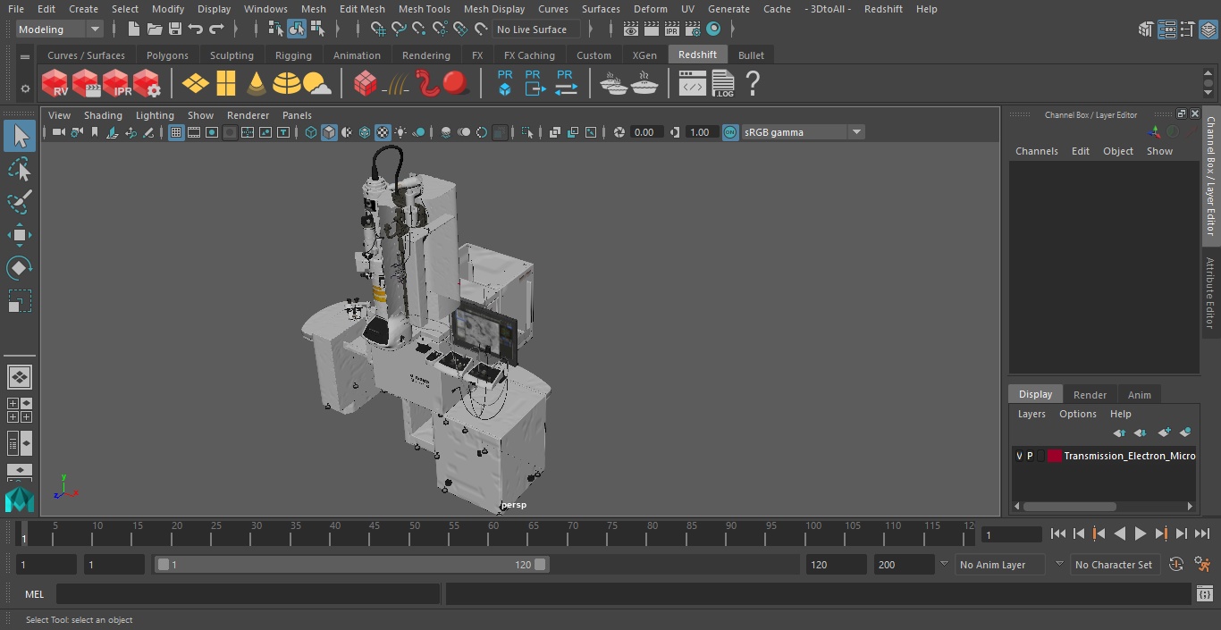 Transmission Electron Microscope JEOL With Control System 3D