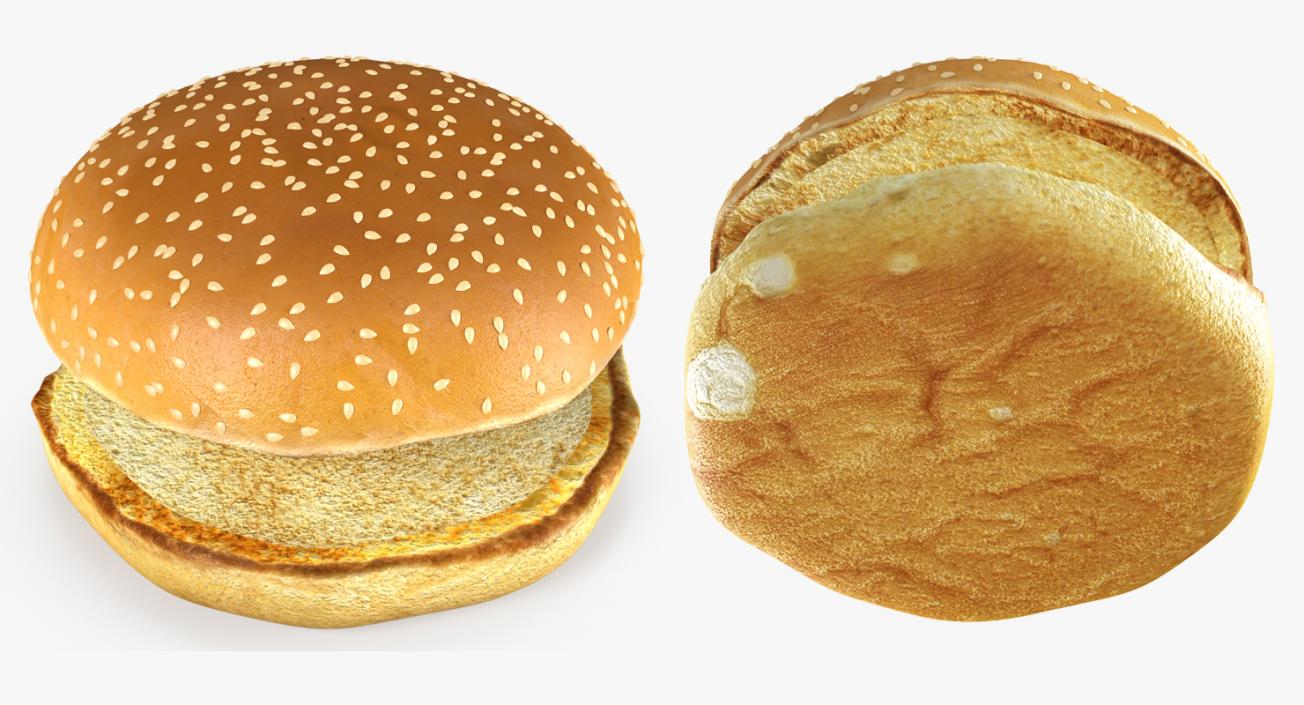 3D Hamburger Bun model