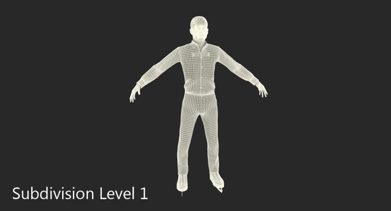 3D Male Figure Skater model