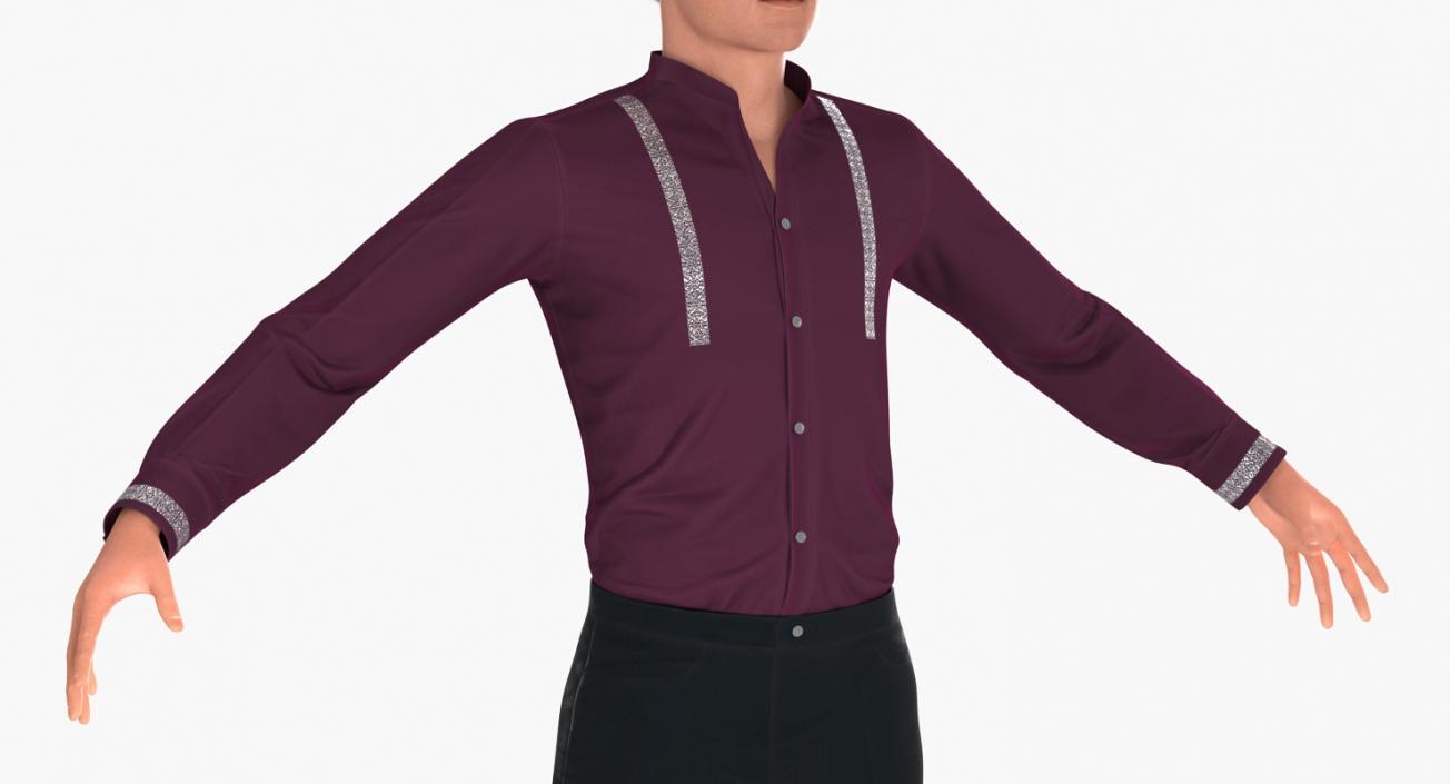 3D Male Figure Skater model