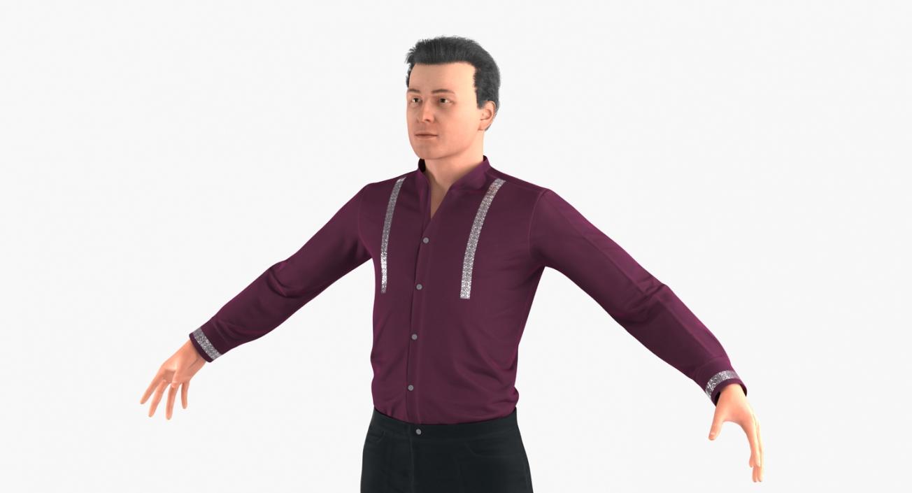 3D Male Figure Skater model