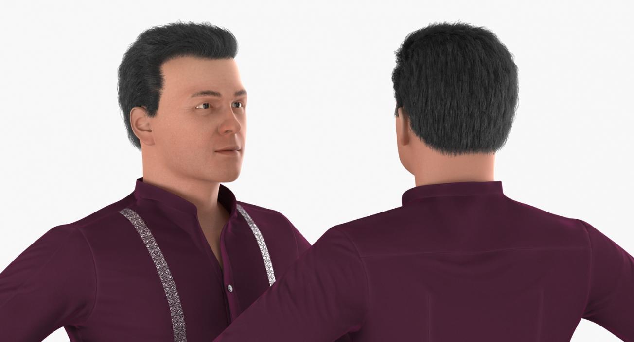 3D Male Figure Skater model