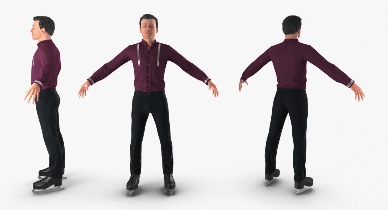 3D Male Figure Skater model