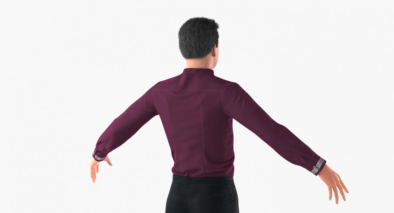 3D Male Figure Skater model