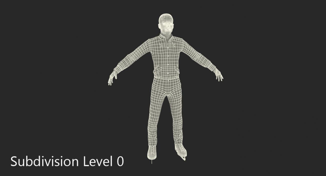 3D Male Figure Skater model