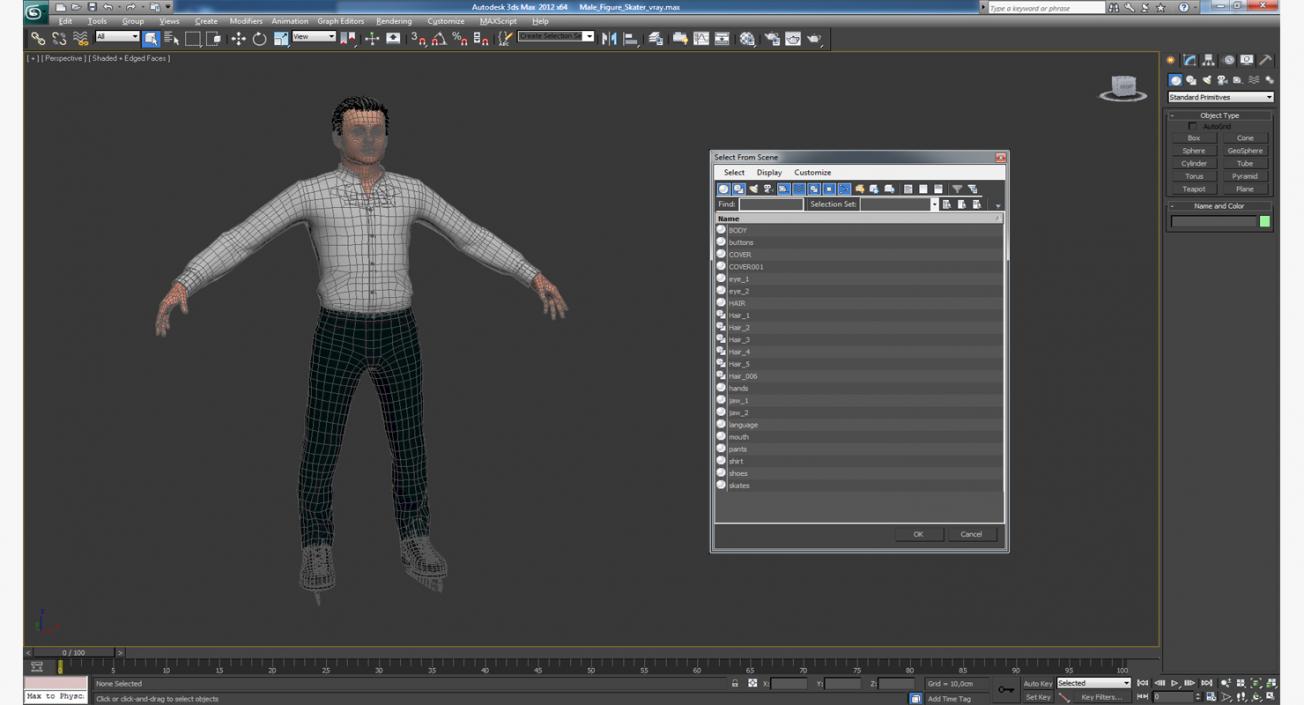 3D Male Figure Skater model