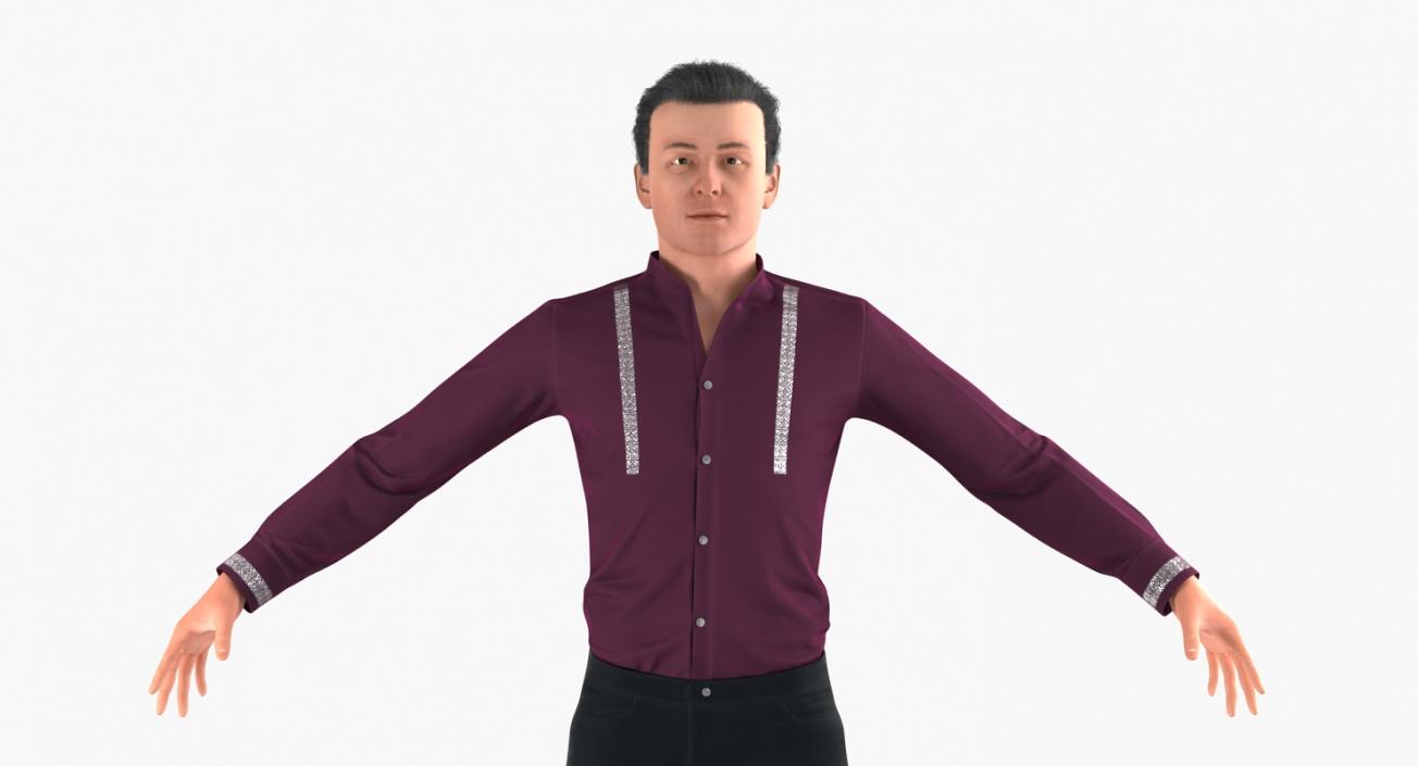 3D Male Figure Skater model