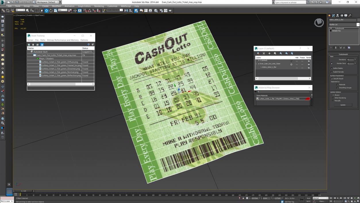 3D Even Cash Out Lotto Ticket