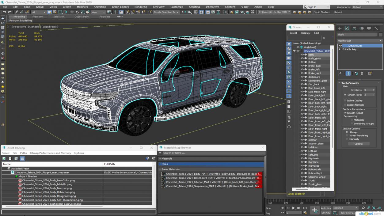 Chevrolet Tahoe 2024 Rigged 3D