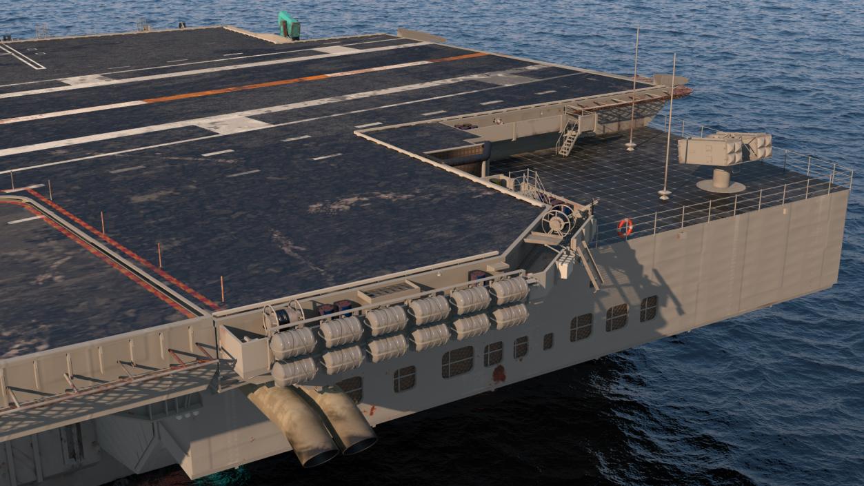 3D USS Gerald Ford CVN 78 Rigged for Modo model