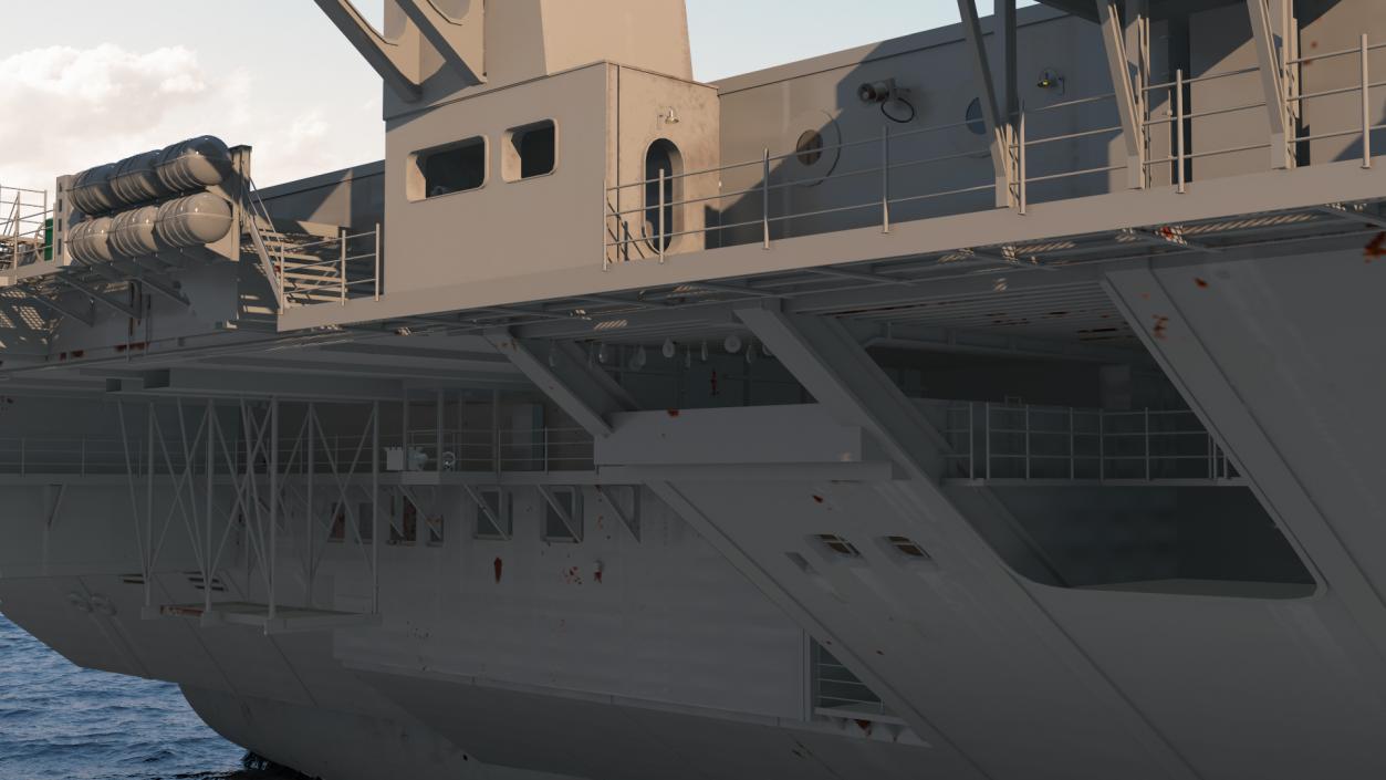 3D USS Gerald Ford CVN 78 Rigged for Modo model