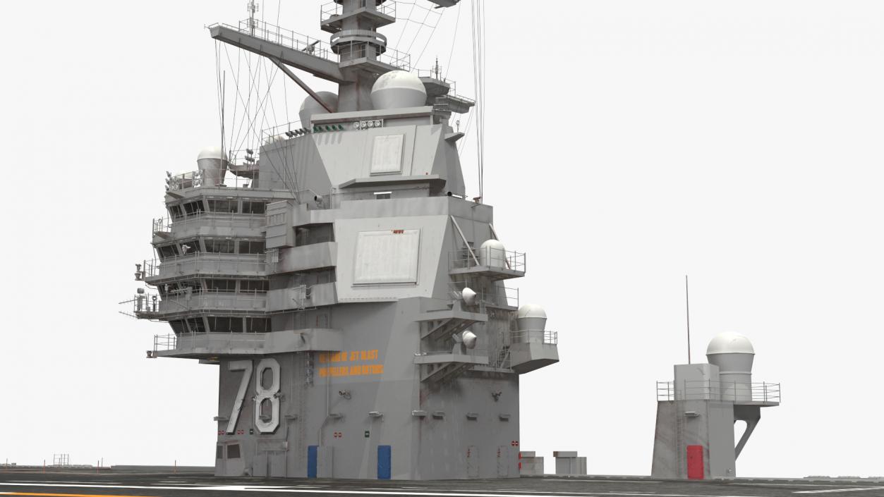 3D USS Gerald Ford CVN 78 Rigged for Maya model