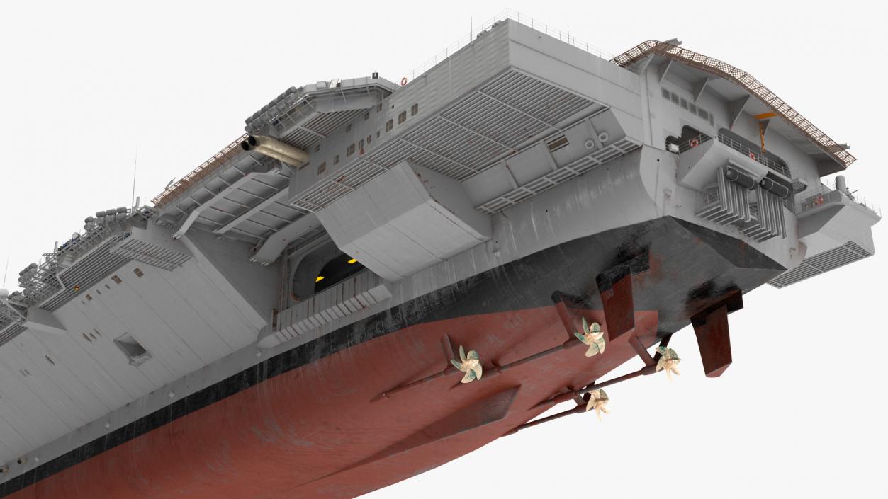 3D USS Gerald Ford CVN 78 Rigged for Cinema 4D model