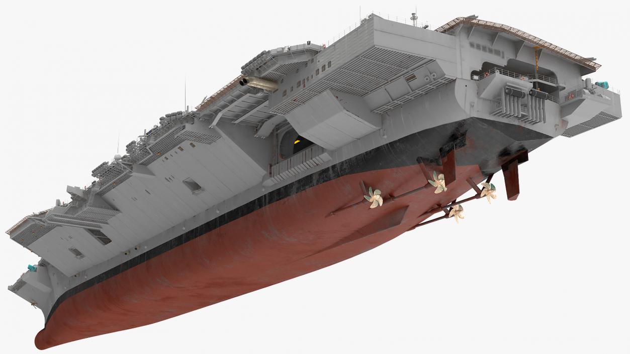 3D USS Gerald Ford CVN 78 Rigged for Cinema 4D model