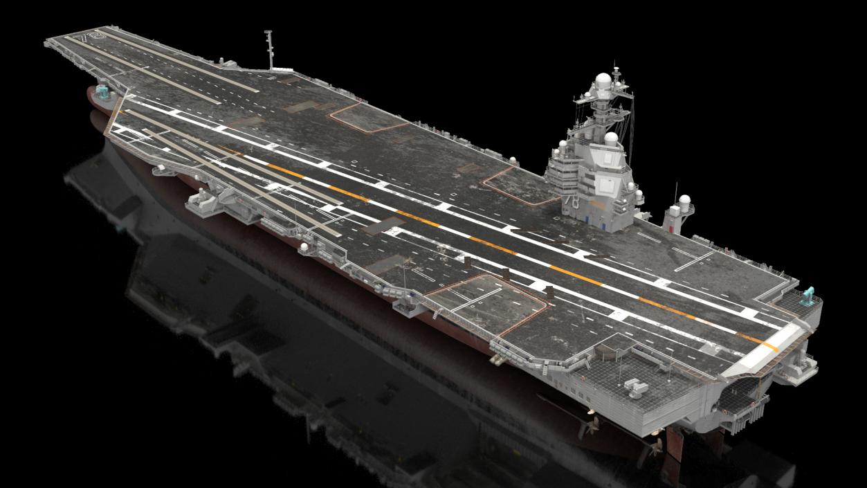 3D USS Gerald Ford CVN 78 Rigged for Modo model