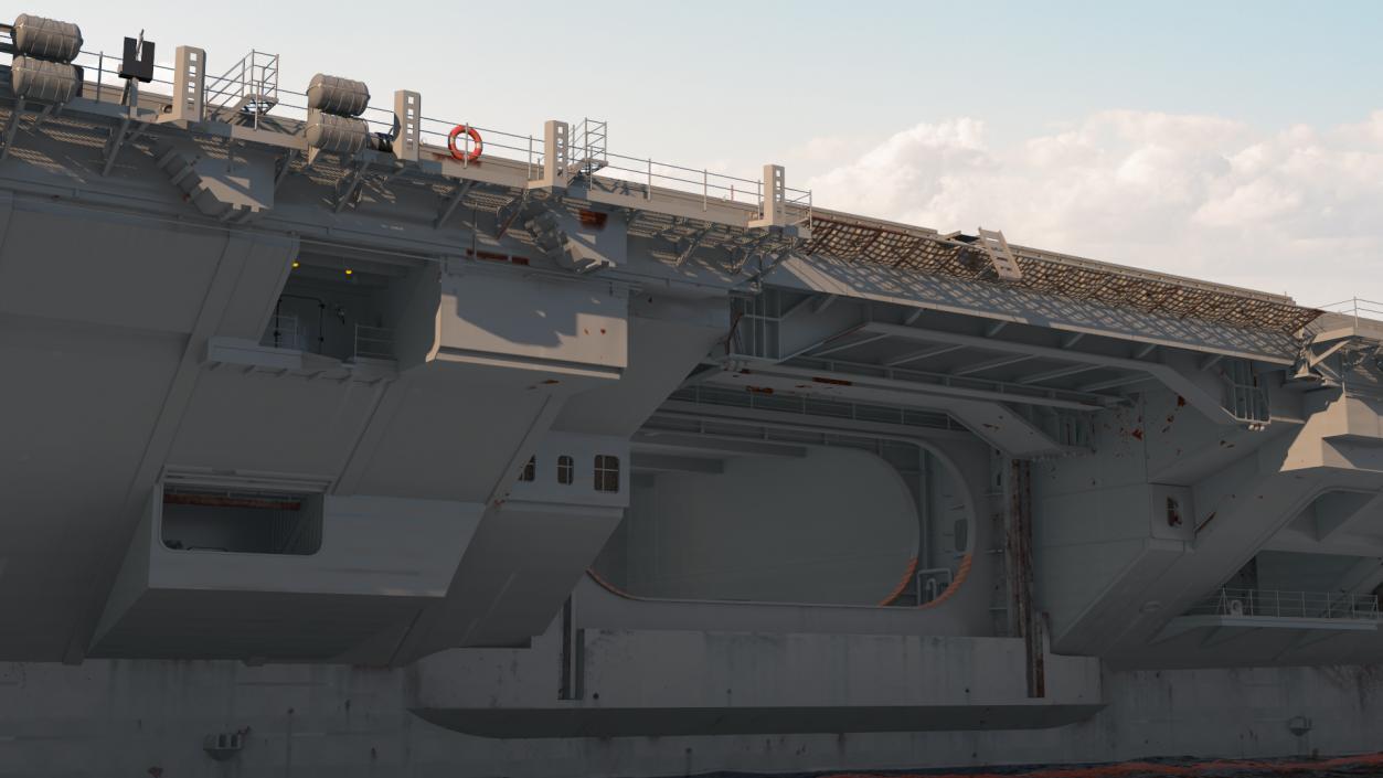 3D USS Gerald Ford CVN 78 Rigged for Modo model