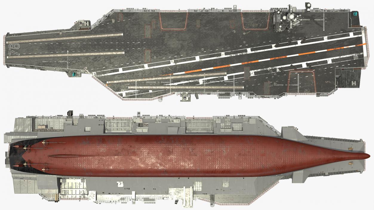 3D USS Gerald Ford CVN 78 Rigged for Maya model