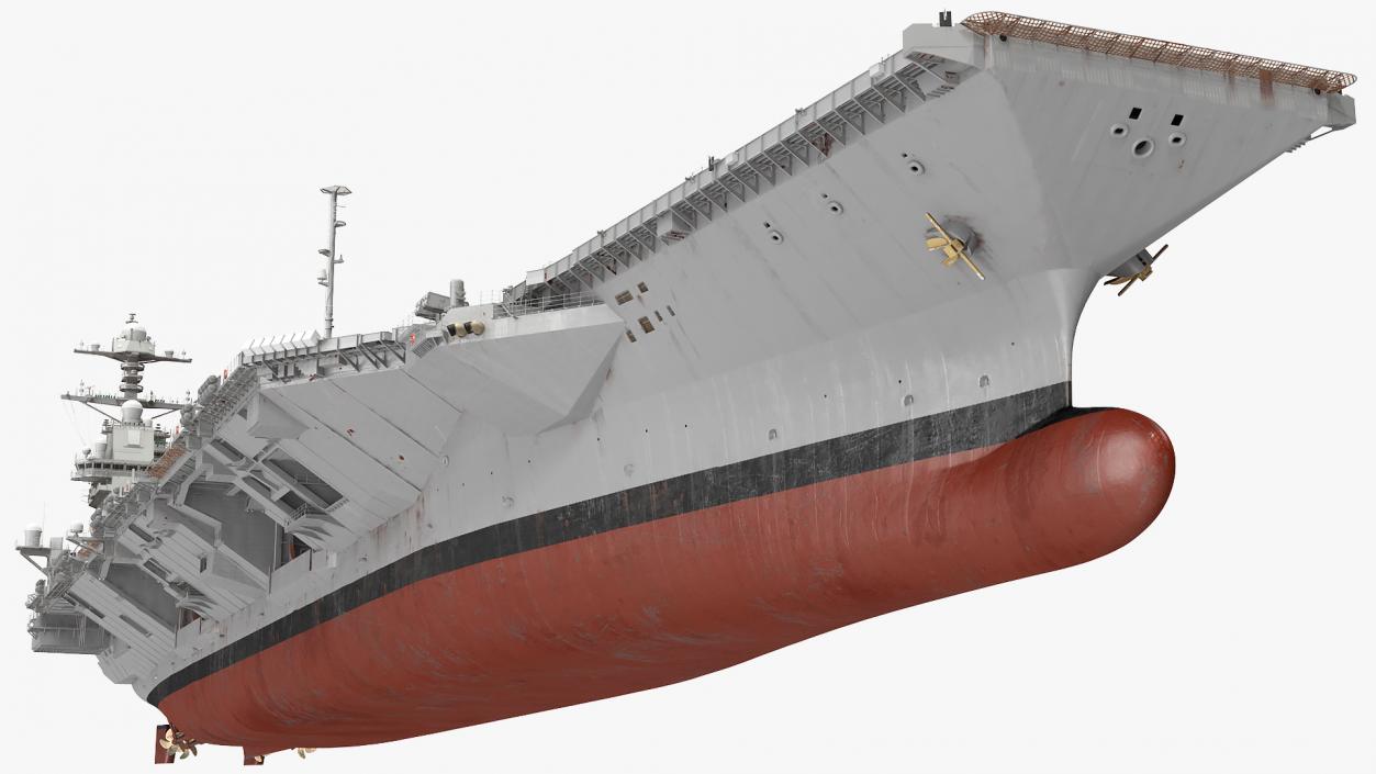 3D USS Gerald Ford CVN 78 Rigged for Modo model