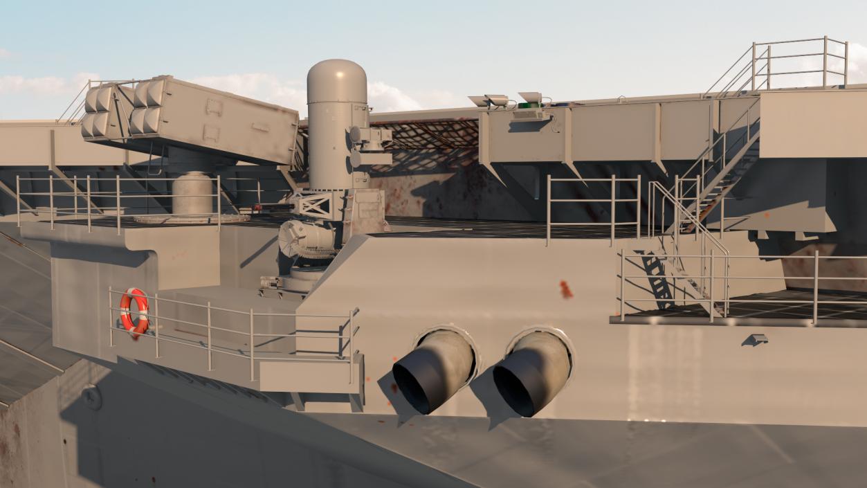 3D USS Gerald Ford CVN 78 Rigged for Maya model