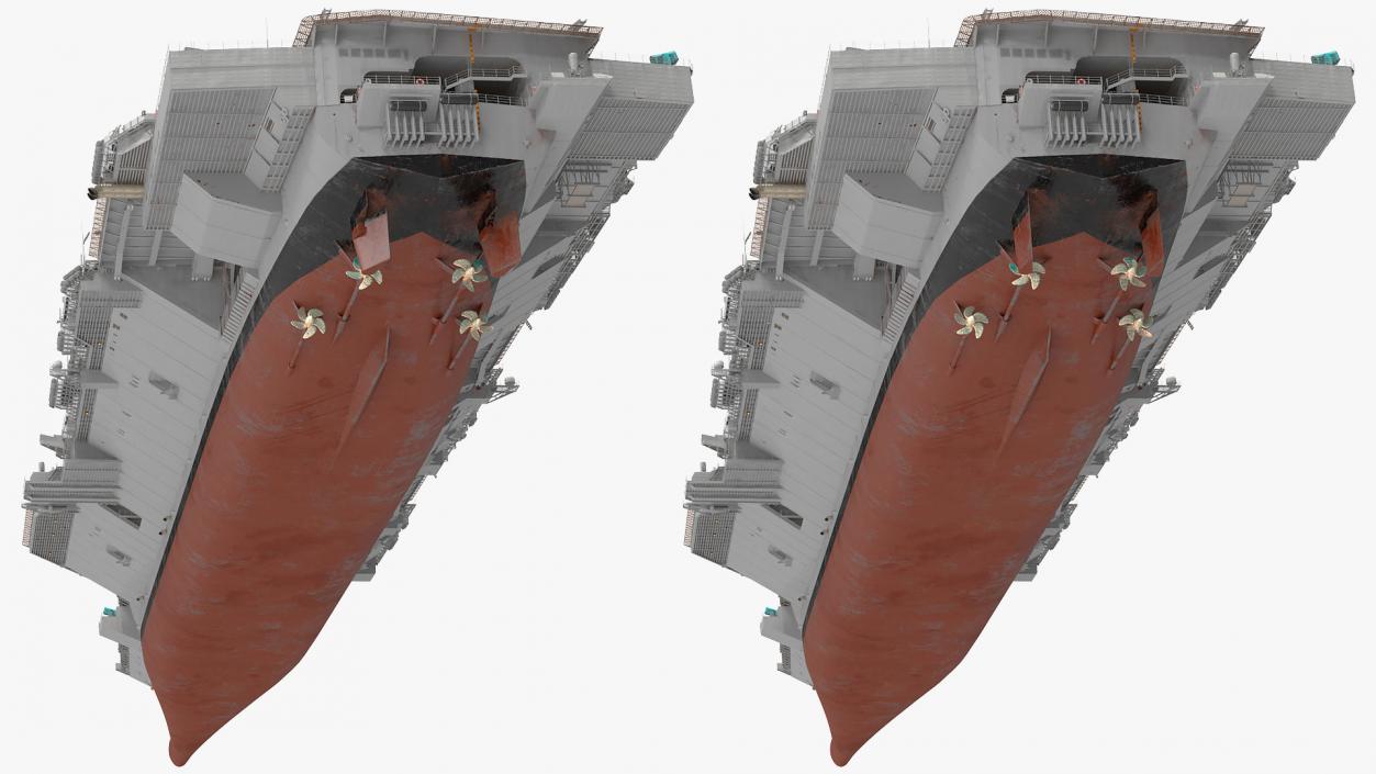 3D USS Gerald Ford CVN 78 Rigged for Cinema 4D model