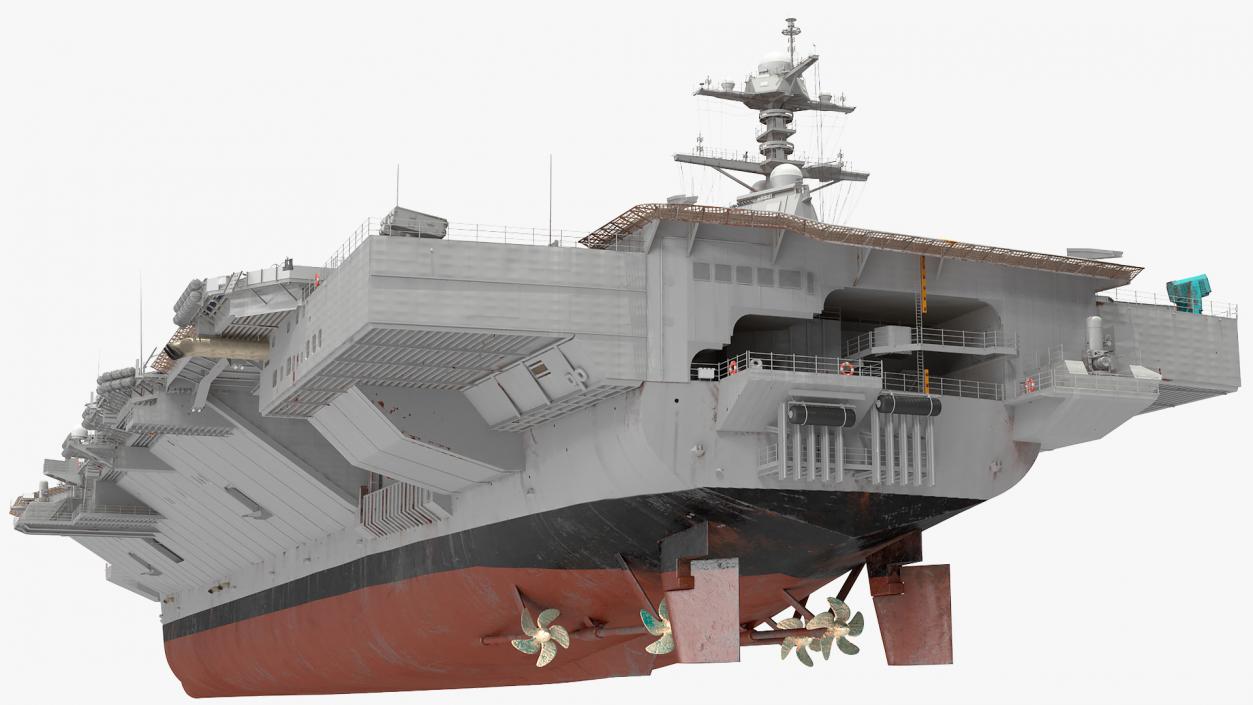 3D USS Gerald Ford CVN 78 Rigged for Modo model