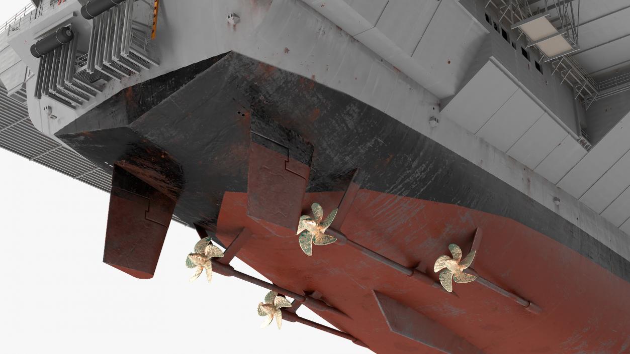 3D USS Gerald Ford CVN 78 Rigged for Modo model