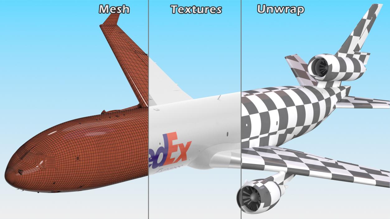 3D model McDonnell Douglas MD11 FedEx Flight