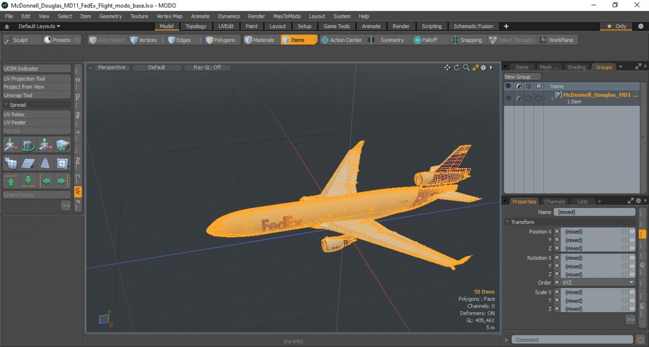 3D model McDonnell Douglas MD11 FedEx Flight