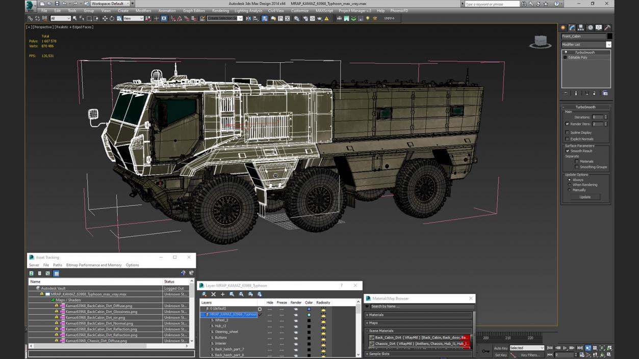 MRAP KAMAZ 63968 Typhoon 3D model