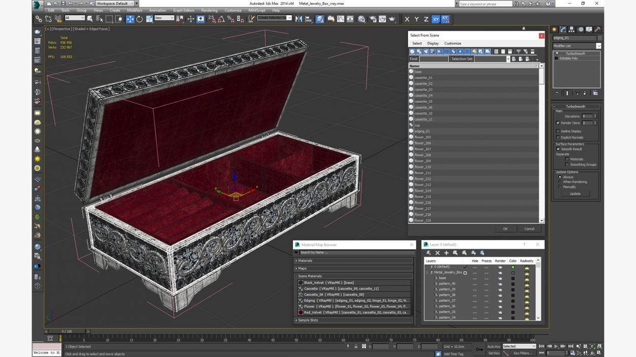 Metal Jewelry Box 3D