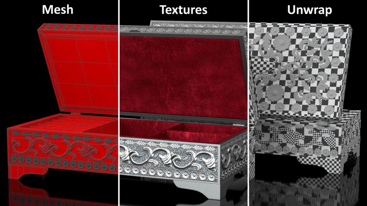 Metal Jewelry Box 3D