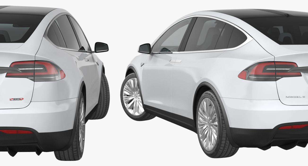 3D Tesla Model X 100D 2017 model