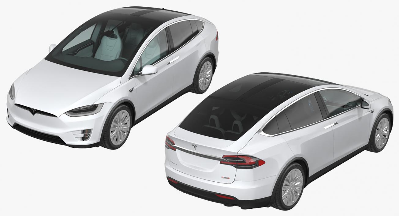 3D Tesla Model X 100D 2017 model