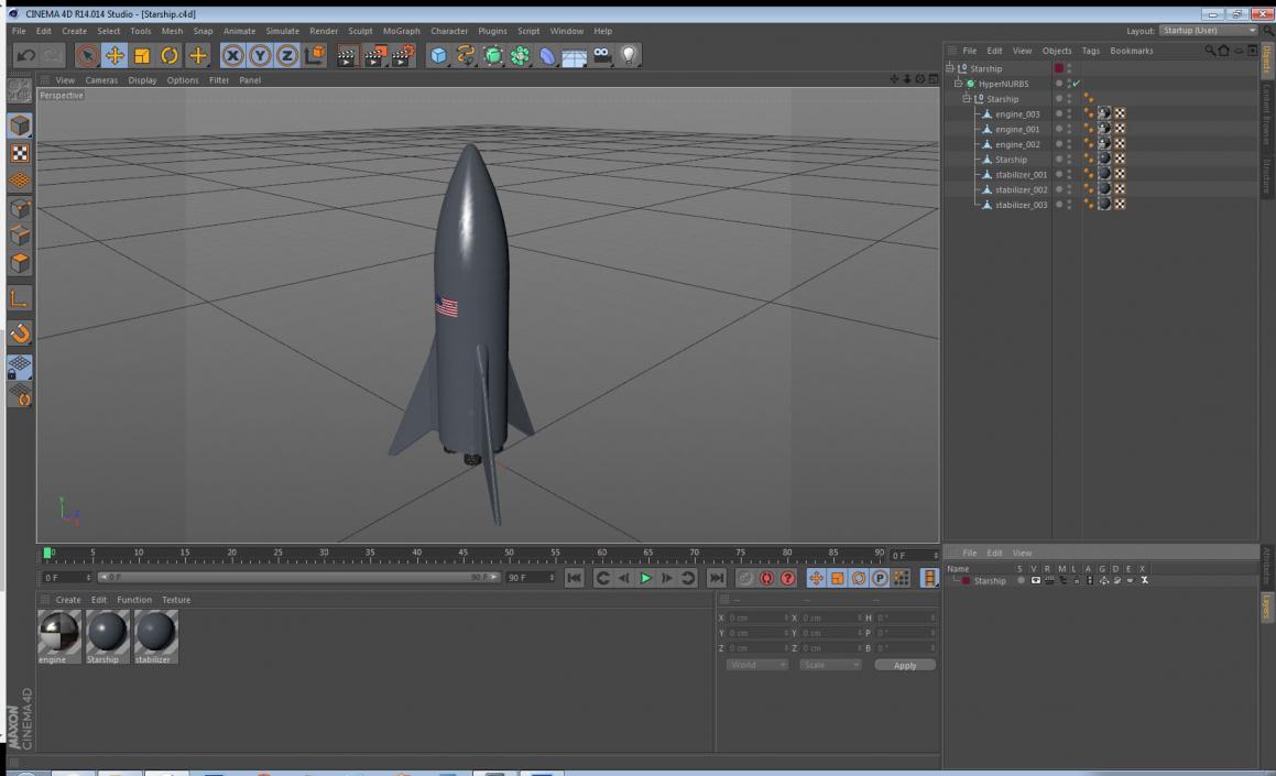 3D model Starship