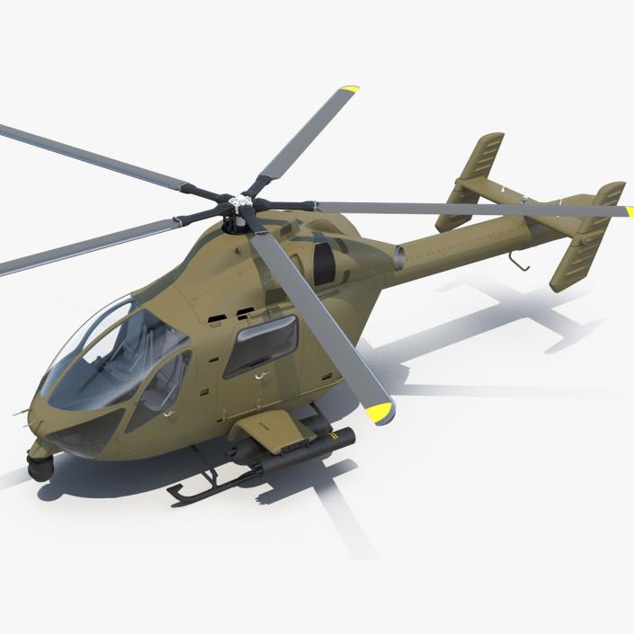 3D Attack Helicopter Rigged for Cinema 4D model