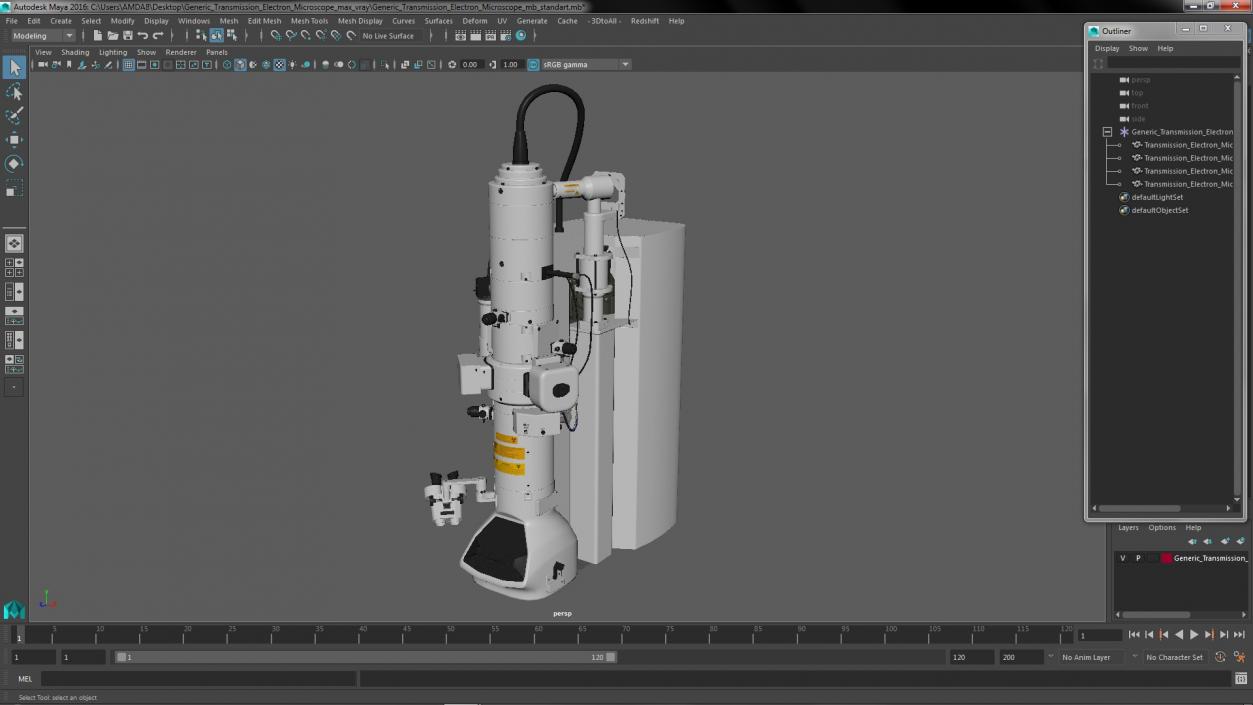 3D model Generic Transmission Electron Microscope