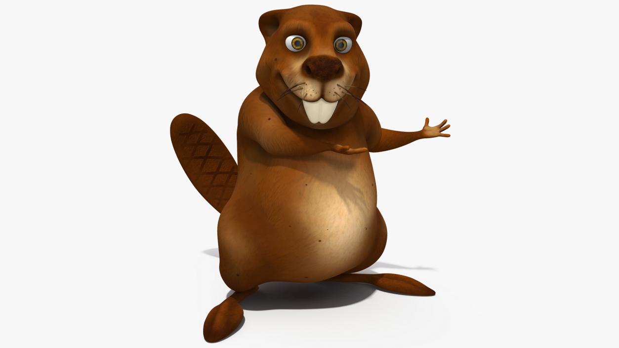 3D Cartoon Beaver Rigged