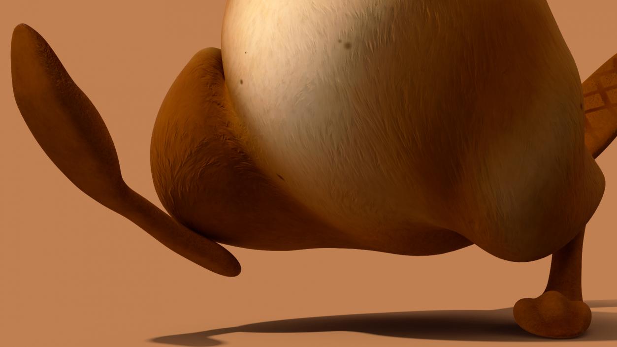 3D Cartoon Beaver Rigged