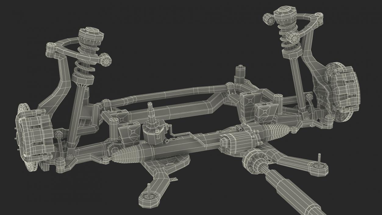 3D Car Suspension Assembly model