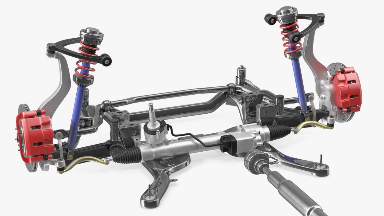 3D Car Suspension Assembly model