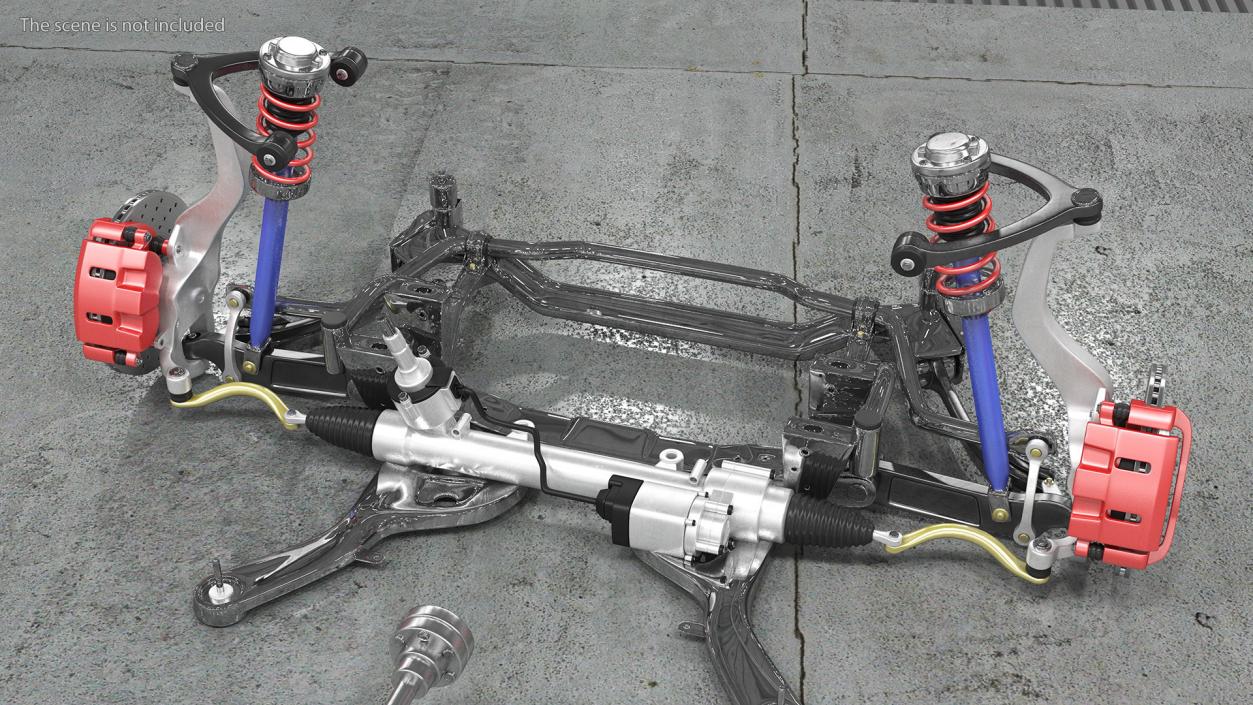 3D Car Suspension Assembly model