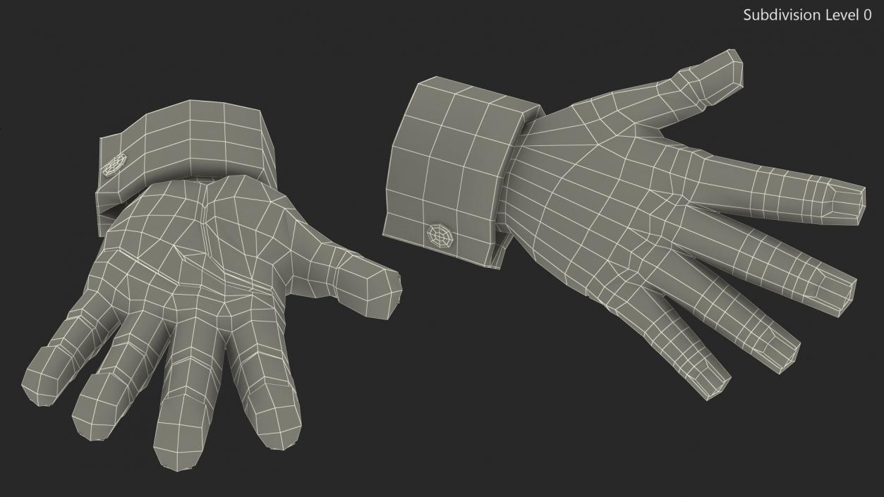 Cartoon Man Hands Rigged 3D model