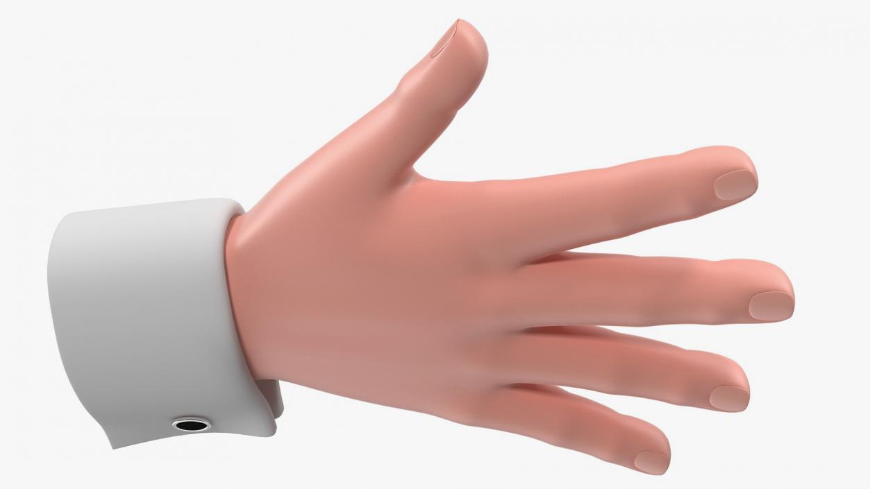 Cartoon Man Hands Rigged 3D model