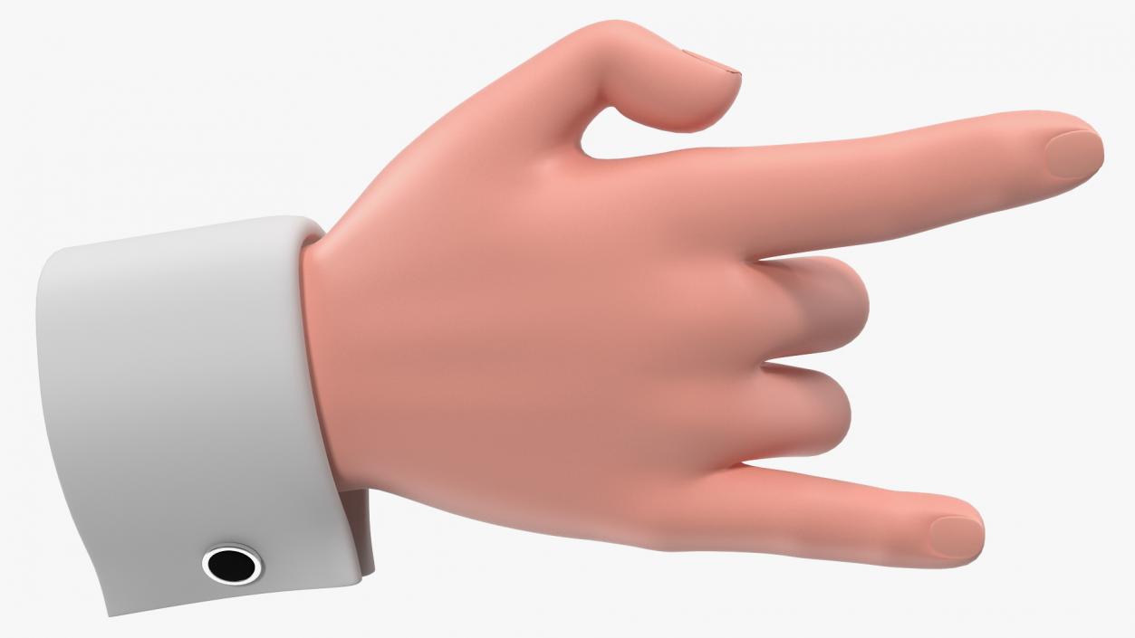 Cartoon Man Hands Rigged 3D model