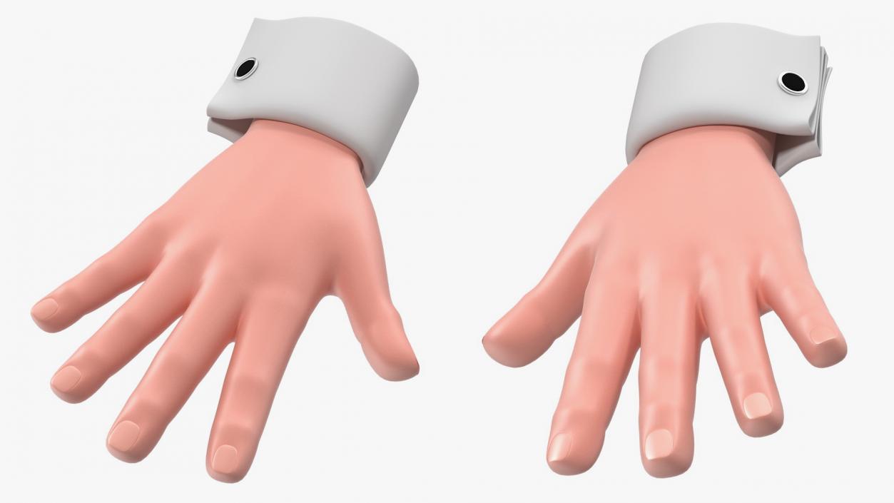 Cartoon Man Hands Rigged 3D model