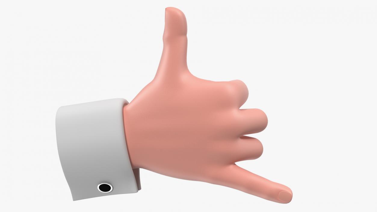 Cartoon Man Hands Rigged 3D model