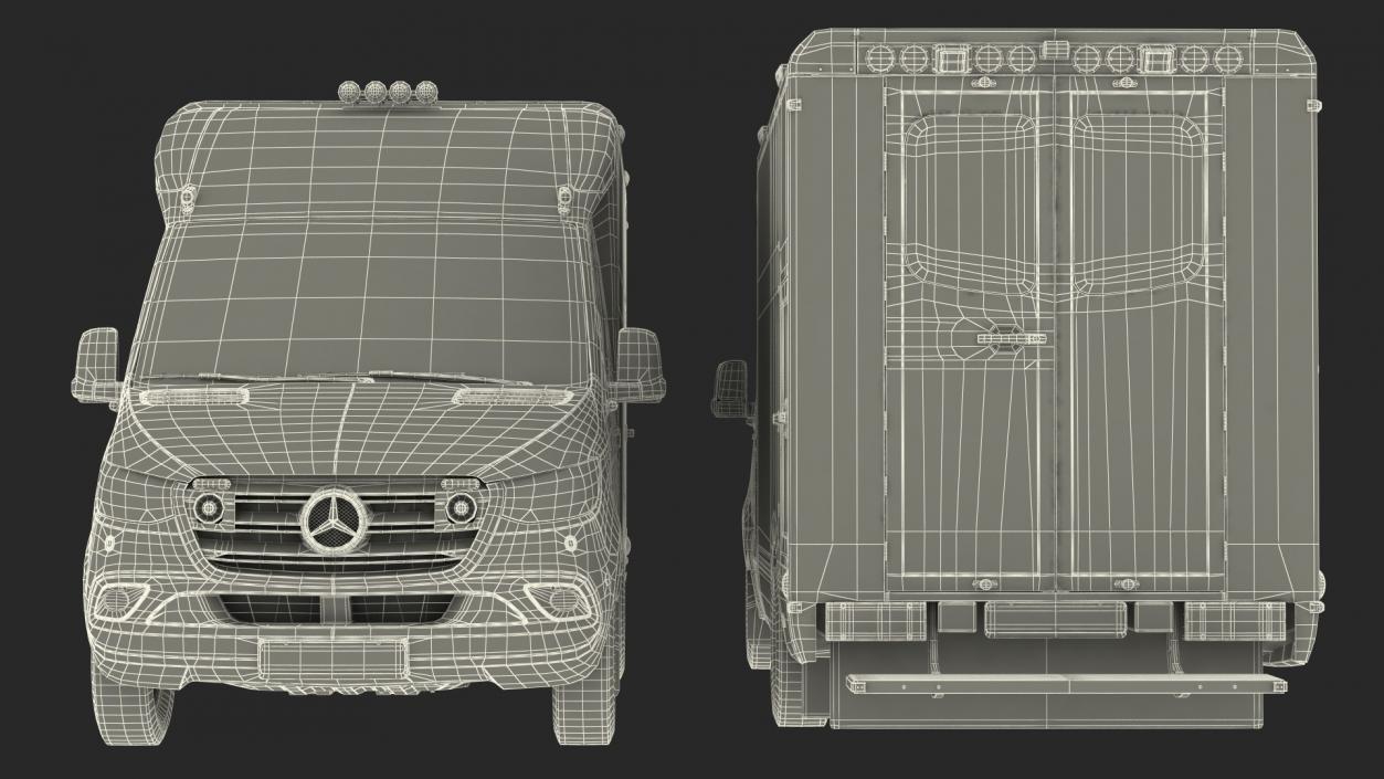 3D ASB Mercedes Sprinter Ambulance Rigged model